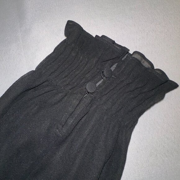 Lafayette 148 New York - Silk Sheer Top Pleated Tie Neck Pleated Size Medium - Picture 7 of 11